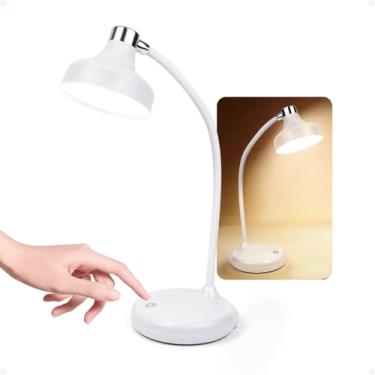 Imagem de Luminária De Mesa Led Escritório Quarto Mesa Criado Mudo LED Ajustável 3 Níveis De Luz Noturna Amarela Branca Neutra Dimerziável Touch Sem Fio Recarregável Articulado