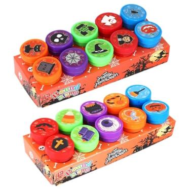 Imagem de rockible 20Pcs Carimbos de Halloween para crianças Carimbos assustadores Divertidos Desenhos animados de Halloween Brindes de Halloween Carimbos autoentintados