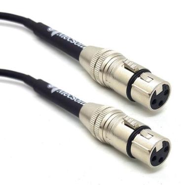 Imagem de Cabo XLR Fêmea x XLR Fêmea 1 Metro Mecsom Profissional