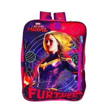 Imagem de Mochila Escolar De Costas Capitã Marvel Vingadores Further - Dermiwil,