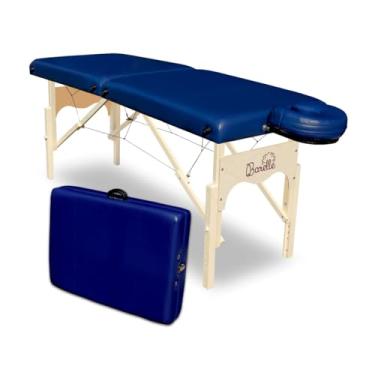 Imagem de Maca Portátil Profissional 65cm C/regulagem de Altura - 350kg - Barelle Azul-escuro