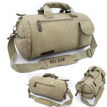 Imagem de Mala Bolsa De Mão Em Lona De Qualidade Viagem Trabalho - KVN, Bege