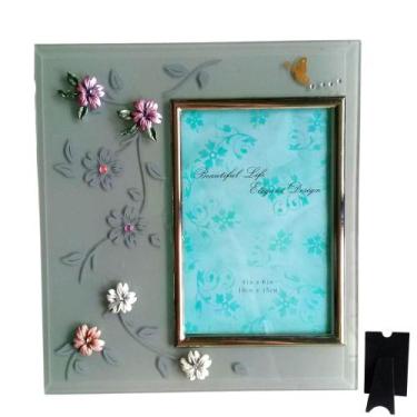 Imagem de Porta Retrato Vidro Para Foto 10x15cm Vertical - Saldão - Bom Years