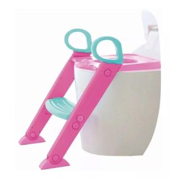 Imagem de Redutor Assento Vaso Sanitário Infantil Com Escadinha Leve Dobrável Tr