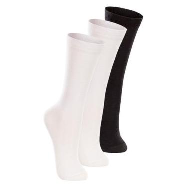 Imagem de Kit 3 Pares de Meias 3/4 Infantil Lupo 2670-047 Colorido, Branco, 24-2