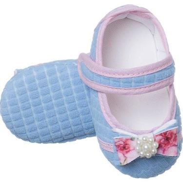 Imagem de Sapatilha Bebê Delicada Sapatinho de Meninas Laço Colorido - Meiga e d