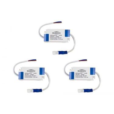 Imagem de Kit C/3 - Driver Reator Fonte P/Painel Led Blumenau 06W, Bivolt