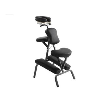 Imagem de Cadeira De Massagem Quick Portátil Dobrável Shiatsu Cor Preto -Gold - 