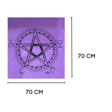 Imagem de Toalha Tecido Jogo De Cartas Pentagrama 70 X 70 Cm Lilás - Meta Atacad