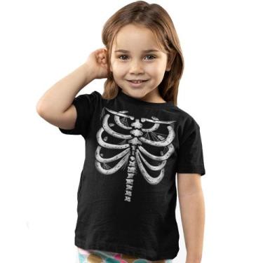 Imagem de Camiseta Infantil Menino Menina Esqueleto  Manga Curta - Hipsters, 6, 