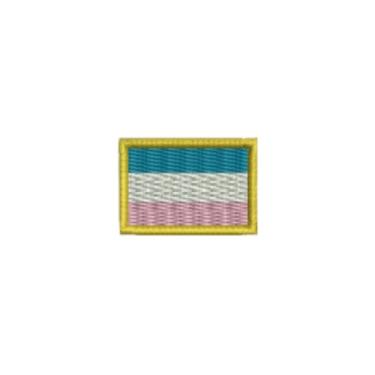 Imagem de BE0031-031 Bandeira Espirito Santos Patch Bordado 3,8×2,5cm (D-Arquivo Matriz para bordar.)