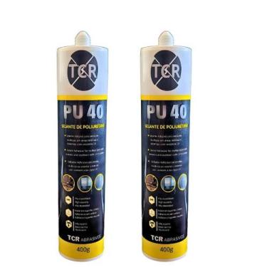 Imagem de Kit Com 2 Adesivo Silicone Selante PU40 TCR - tcrabrasivos, Branco