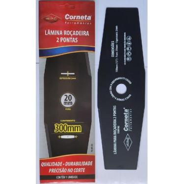 Imagem de Faca Lâmina Para Roçadeiras Stihl 2 Pontas 300mm x Furo 20mm - Corneta
