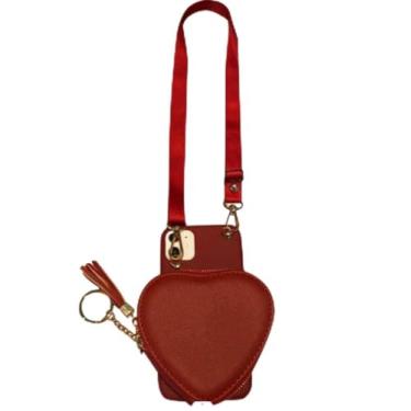 Imagem de Carteira de coração Big Love bolsa de batom cordão transversal bolsa de presente para menina para iphone 14 Pro Max 12 11 13 Pro Max Xs Xr 7 8plus X capa, b, para iphone X