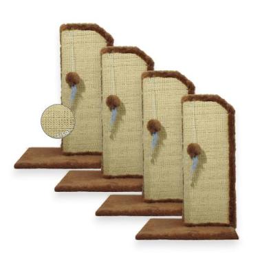 Imagem de Arranhador Gato Proteção Canto de Sofás Base Interna Brinquedo Bolinha