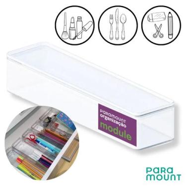 Imagem de Caixa Organizadora Com Tampa Paramount Acrílico Module Empilhável