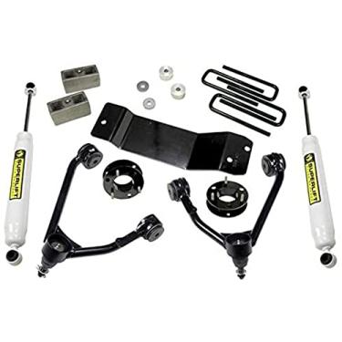 Imagem de Superlift | 3600 | Kit de elevação de 8,8 cm com amortecedores traseiros da série Shadow - 2014-2019 (modelos legadados) Chevy Silverado 1500 e GMC Sierra 1500 4 rodas