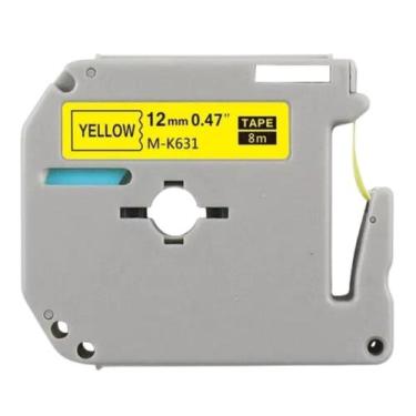Imagem de Fita Compatível Pt-70 Pt-80 Rotulador Brother - Amarela 12mm - Masterp