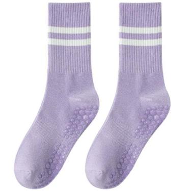 Imagem de Meia de Pilates yoga esportivas profissional Antiderrapante - 1 par - 