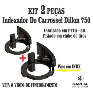 Imagem de Kit 02 Peças Indexador Do Carrossel Para Dillon 750 Fabricado Em 3d - 
