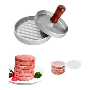 Imagem de Modelador De Hambúrguer Prensa Aluminio P/ Frango Carne - ZEM