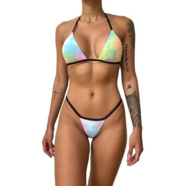 Imagem de Biquíni TIE-DYE Biquíni para Marquinha tipo Fita em Tecido (Tamanho ún