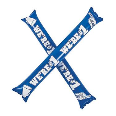 Imagem de Fun Express Blue Spirit Boom Sticks (24 Sticks Makes 12 Sets) Says We are Number 1