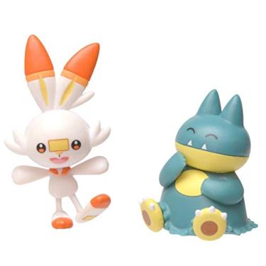 Imagem de Pokemon New Sword and Shield Battle Action Figure 2 Pack - Munchlax and Scorbunny 2" Figures