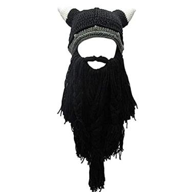 Imagem de Clingift Gorro de Natal, gorro de tricô de inverno, gorro de Papai Noel, quente, neve, esqui, Ano Novo, chapéu de festa para adultos, mulheres e adolescentes, Preto, tamanho �nico