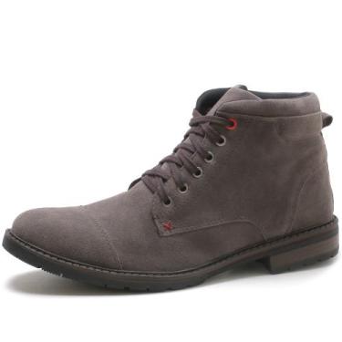 Imagem de Bota Masculina Bredeni Camurça Latitude Estilo Casual, 40, Cinza, Masc