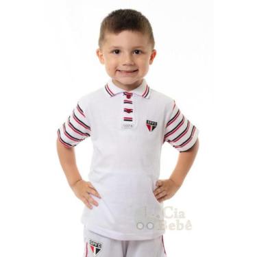 Imagem de Camisa São Paulo Infantil Polo Masculina Oficial - Revedor, Tam 4, Bra