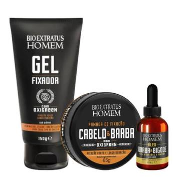 Imagem de Kit Homem 1 Gel 150g 1 Pomada 65g 1 Óleo 40ml Bio Extratus - BIOEXTRAT