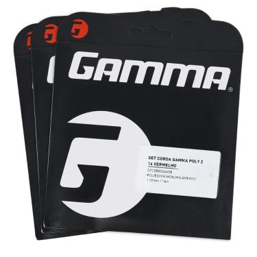Imagem de Corda Gamma Dyna Poly Z 16L 1.29mm Vermelha - Pack com 03 Unidades