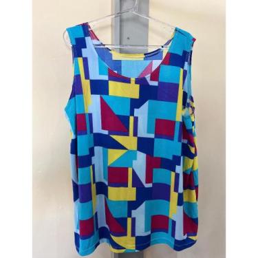 Imagem de Camiseta Blusa Regata Plus Size em Liganete Larguinha pra o Verão - BF