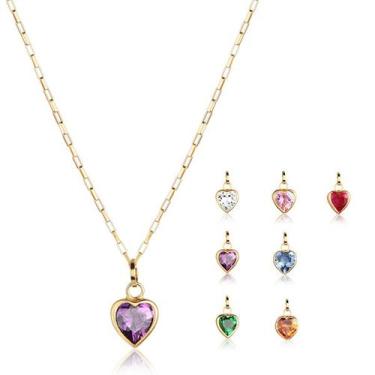 Imagem de Corrente Feminina Com Ponto de Luz Coração 6mm Ouro 18k - AGAPRIME JÓI