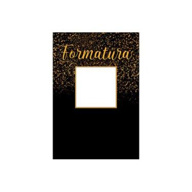 Imagem de Painel De Festa Vertical Interativo 1,50 x 2,20 - Formatura Preto Efei