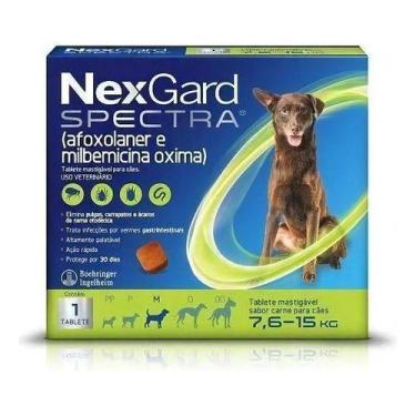 Imagem de Nexgard Spectra Para Cães 7,6 A 15 Kg Antipulgas E Carrapato
