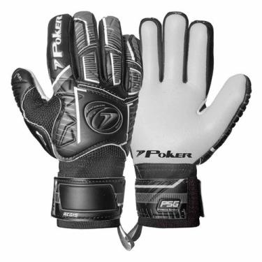 Imagem de Luva de Goleiro Poker Aegis Profissional, 10, Preto