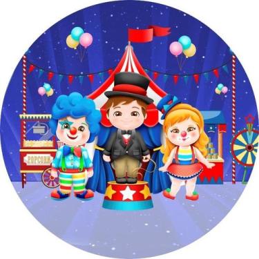 Imagem de Painel Festa Redondo C/ Elástico 1,50m Circo Vermelho - Fadrix