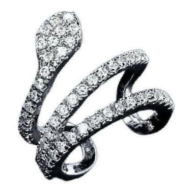 Imagem de Piercing Argola Falso Fake Pressão Pedra Zircônia Orelha - De Castro j