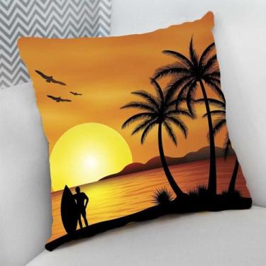 Imagem de Almofada Decorativa 25x25 SURF Surf Pôr do Sol - Deluzz