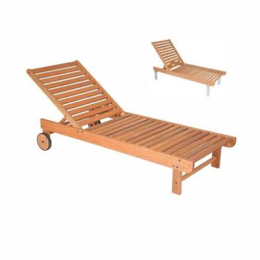 Imagem de Espreguiçadeira Garopaba com Pés de Alumínio em Madeira Mestra Móveis,