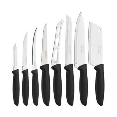 Imagem de Jogo de Facas Para Churrasco 8 Peças de Aço Inox - A.R Variedades MT