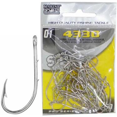 Imagem de Anzol Marine Sports 4330 Super Strong 01 Ao 18 Nickel 50 Unidades, 433