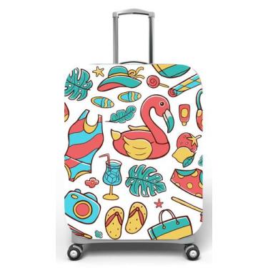 Imagem de Capa para mala de viagem M, medidas max C40x A59 x P27cm Verão diverti