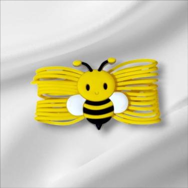 Imagem de Laço Infantil ou Pet Emborrachado Abelhinha, Amarelo