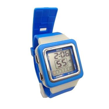 Imagem de Relógio infantil Criança Digital quadrado pulso Prova D'água - HHW, Az