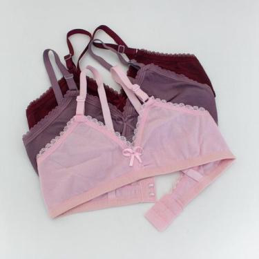 Imagem de kit 20 sutiã top menina moça sem bojo antialérgico lingerie infantil r