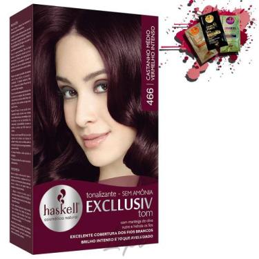 Imagem de Tonalizante 466 Haskell Excllusiv Tom Castanho Medio Vermelho Intenso