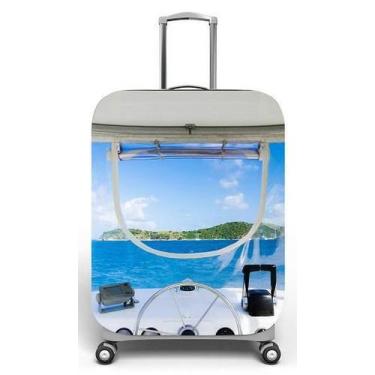 Imagem de Capa para mala de viagem M, medidas max C40x A59 x P27cm Estampa Cabin